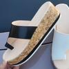 Women'S Clip Toe Wedge Flip Flops Summer New Woman Chunky Platform Beach Sandals Female Thick Sole High Heeled Slippers Slides
