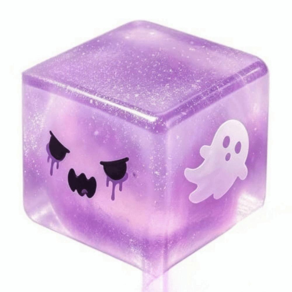 Spooky Design Fidget Toy Slow Rebound Stress Relief Toy Cube Maltose Squishy Halloween