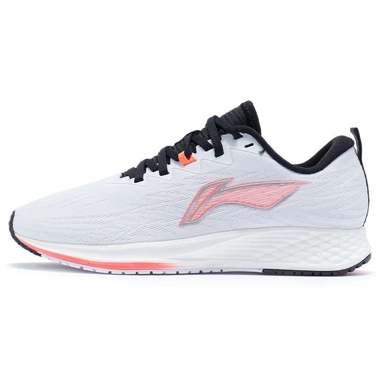 Li-Ning Dark Horse 4 Белые флуоресцентные женские кроссовки Congo Standard-White Fluorescent-Congo-Red ARMR004-12