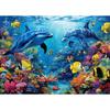 Пазл MISITU из 1000 деталей, пазл, пейзаж, картина, море, океан, глубокое море, дельфин, рыба, коралл, подарок, день рождения, годовщина, празднование