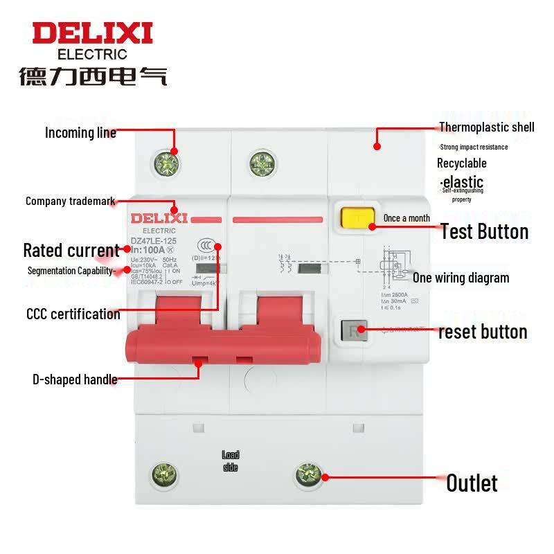 DELIXI DZ47LE Series Residual Current Circuit Breaker