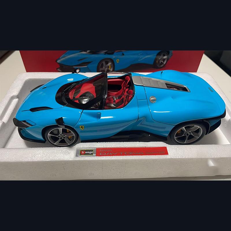 In Stock Bburago 1:18 Ferrari Daytona Sp3 Supercar 50 Series Simulation Alloy Miniature Diecasting Model Customized Toy Gift