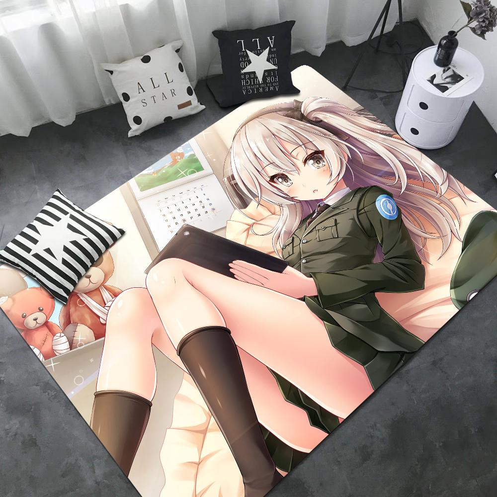 GIRLS Und PANZER Коврик для пола Детская Комната Спальня Украшение Балкон Противоскользящий Коврик для двери Гостиная Приветственный Ковер