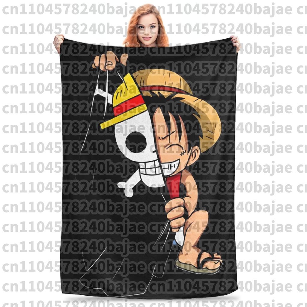 Пледовая накидка One Piece с Луффи для дивана, пушистое, мягкое, плюшевое одеяло 50x60 дюймов, многоразмерное покрывало для всех сезонов