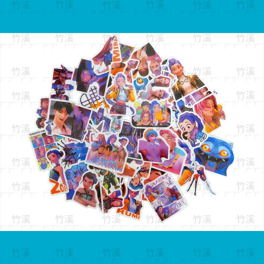 Набор тату-наклеек «Охотница на демонов Руми Кан» 20 штук KPOP Аниме Трендовые аксессуары | Звездный идол в том же стиле Водонепроницаемые Легко наклеиваются