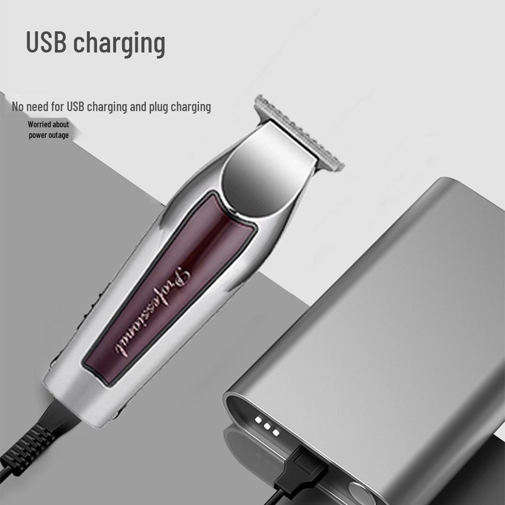 Профессиональная машинка для стрижки волос и триммер, USB-перезаряжаемая, набор для парикмахеров