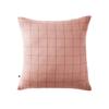 Woven-dyed Pillowcase Large Checks Deco "Gaïa Match" 60 X 60 Cm & 50 X 70 Cm "Cotton Gauze" - Gaïa Match Peach Pink - 60 X