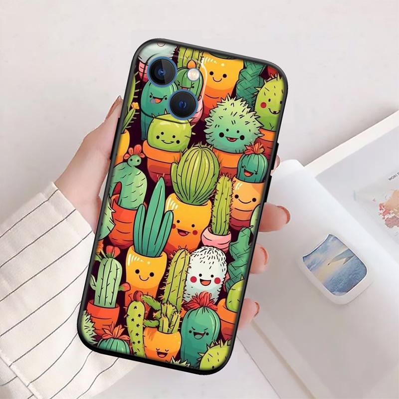 BH48 Watercolour Cacti Succulent Shell Case for Samsung Note 10 20 S23 S24 S25 Ultra FE Plus Edge Lite A02S A35 A07 A17