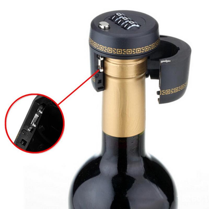New Plastic Bottle Password Lock Combination Lock Wine Stopper Vacuum Plug Device Fechadura Picks