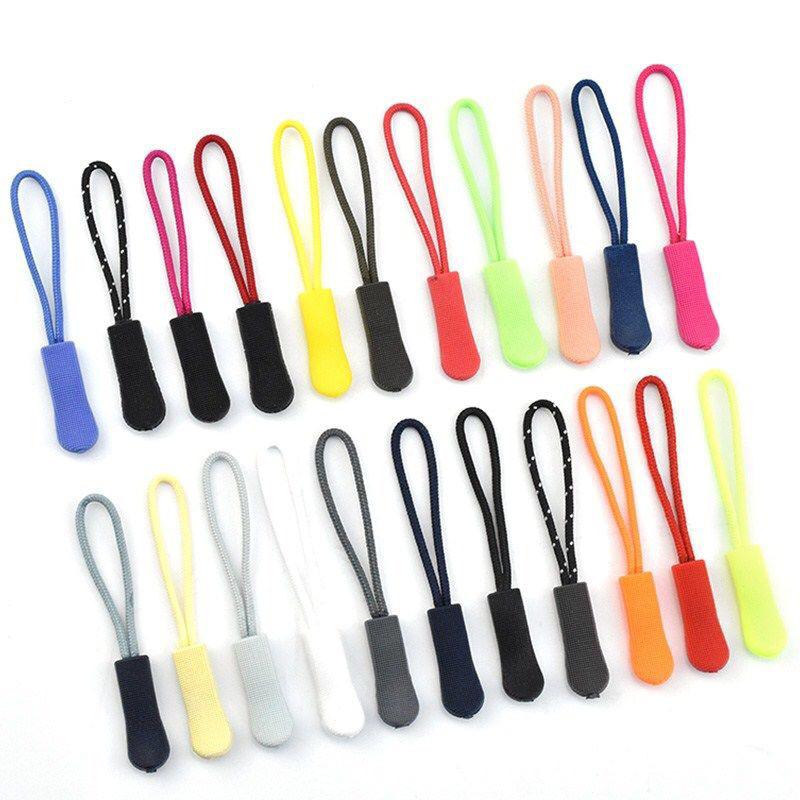 10 Pcs Zipper Pull Puller End Fit Rope Tag Replacement Clip Broken Buckle Fixer Zip Cord Tab Travel Bag Suitcase Tent