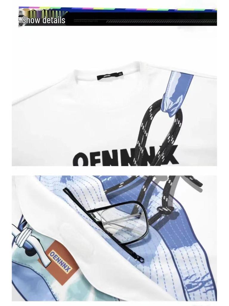 Трендовый комплект для пар: кепка Lightning King с карманом на молнии и футболка с коротким рукавом свободного кроя