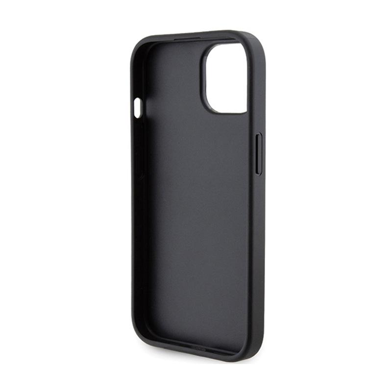 Karl Lagerfeld Gripstand Saffiano Choupette Pins - Etui Iphone 15 Plus (Czarny)