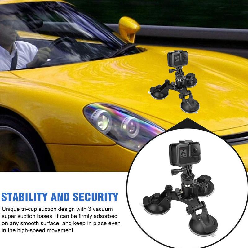 Автомобильный держатель для экшн-камеры, крепление на присоске, крепление для видеокамеры на лобовое стекло, многоцелевая подставка для камеры