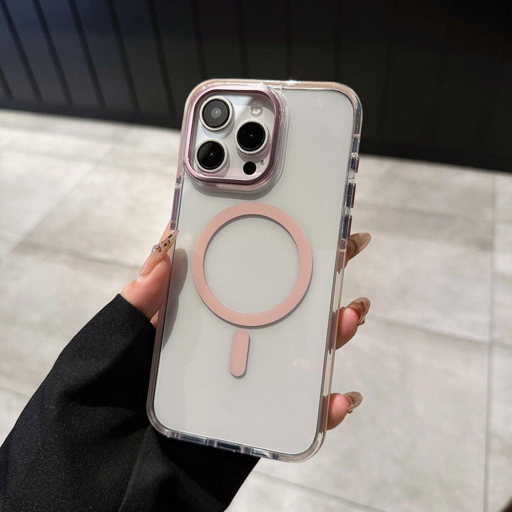 Подходит для Apple 17promax Акриловый Магнитный Чехол для Телефона iPhone 16 Поставляется с Чехлом для Защиты Камеры от Падений