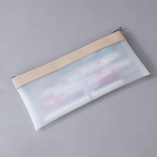 Прозрачный пенал большой емкости на молнии ПВХ водонепроницаемый прозрачный пенал органайзер для кистей для макияжа