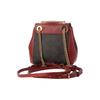 New COACH Convertible Coated Canvas With Pebbled Leather Backpack Small Size Women's Brown & Red C5678-IMRVQ