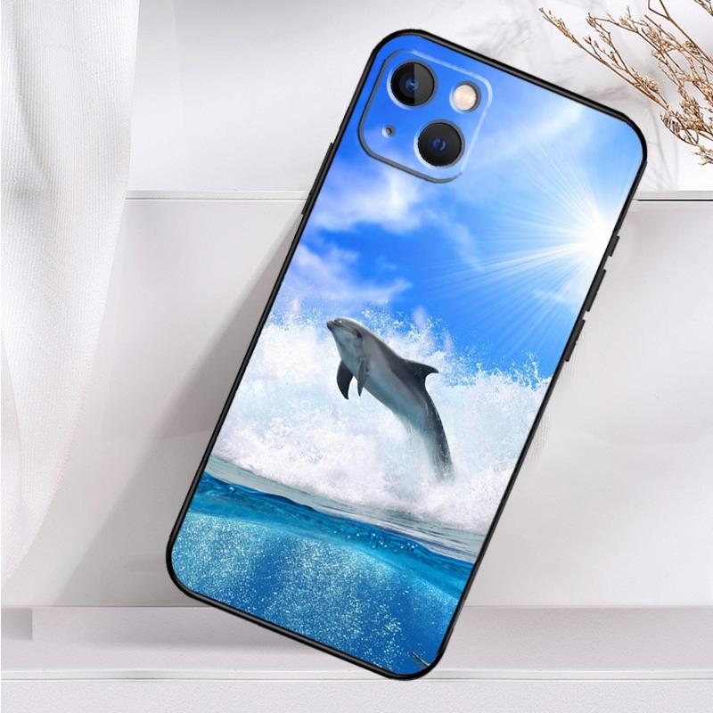 Защитный чехол с изображением дельфина для iPhone 17 Pro Max 11 14 15 16 Plus 12 13 Mini 16e 17 Air