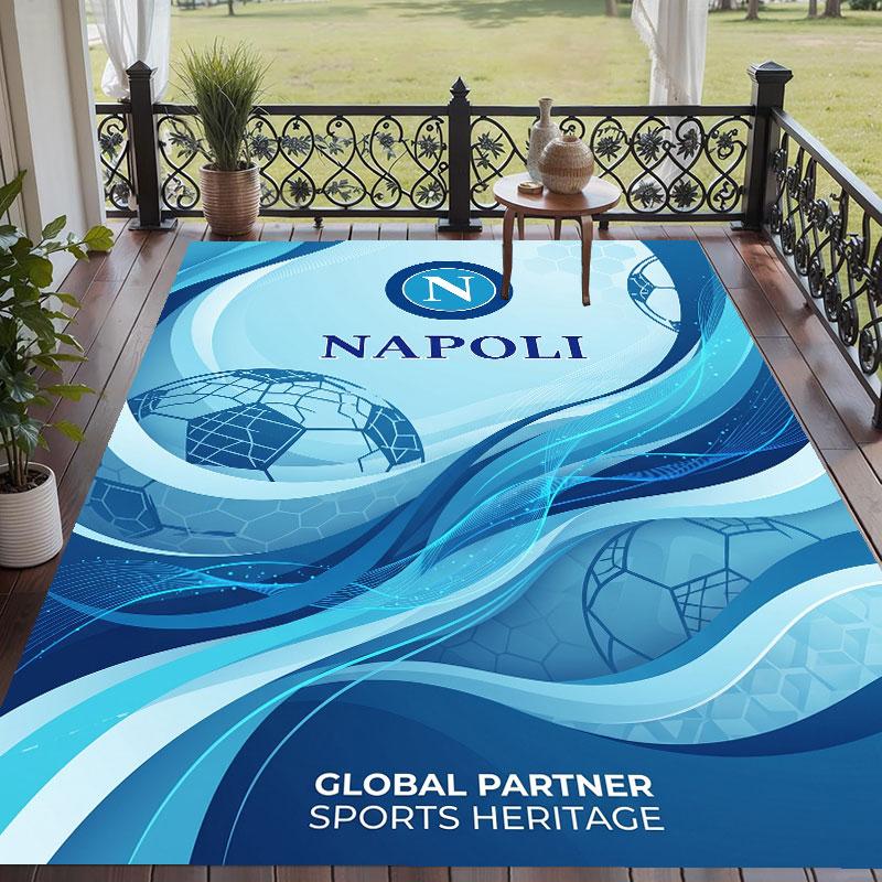 Soft Floor Carpet Napoli FC Pattern Area Rug Decorative Mat For Home Room Decoration