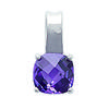 [J7207] - Silver Pendant 'Linda' Amethyst Silver (rhodium-plated) - 6x6 Mm