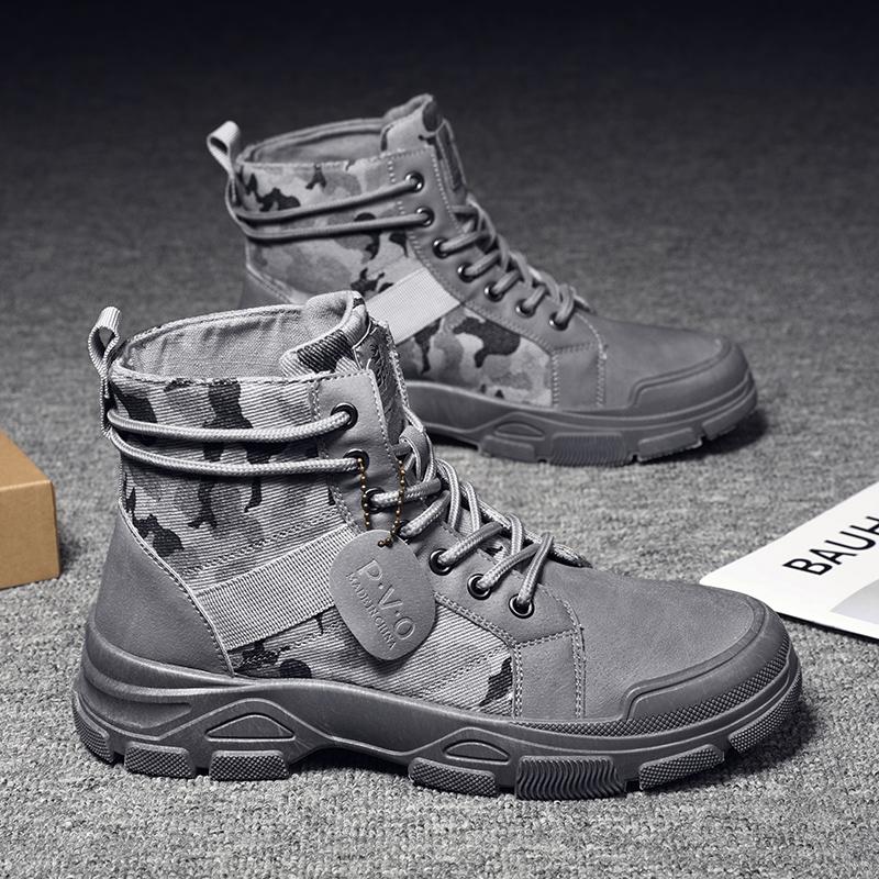 Martin boots autumn high-top retro combat training boots outdoor mountaineering desert labor insurance