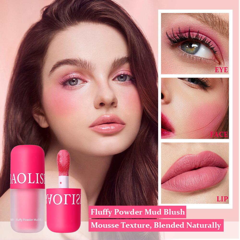 Румяна-кушон Розовые и Нежные Девичьи Румяна Натуральное Сияние Контур Жидкие Румяна Стойкие Не Осыпаются Контурная Косметика Макияж для Лица и Щек