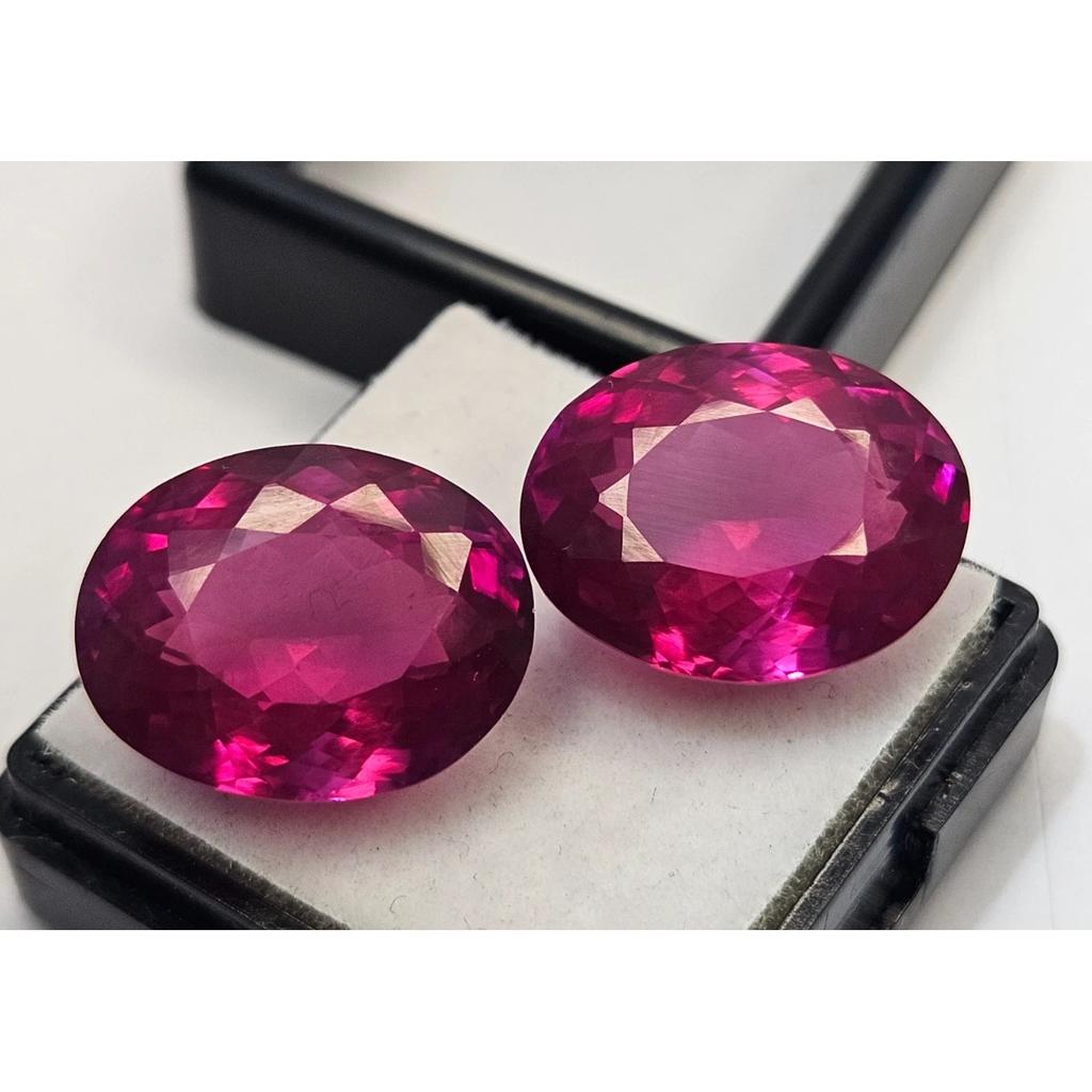 Stunning Natural Pink Sapphire Earring 28-30 Ct Oval Cut Pair Loose Gemstone
