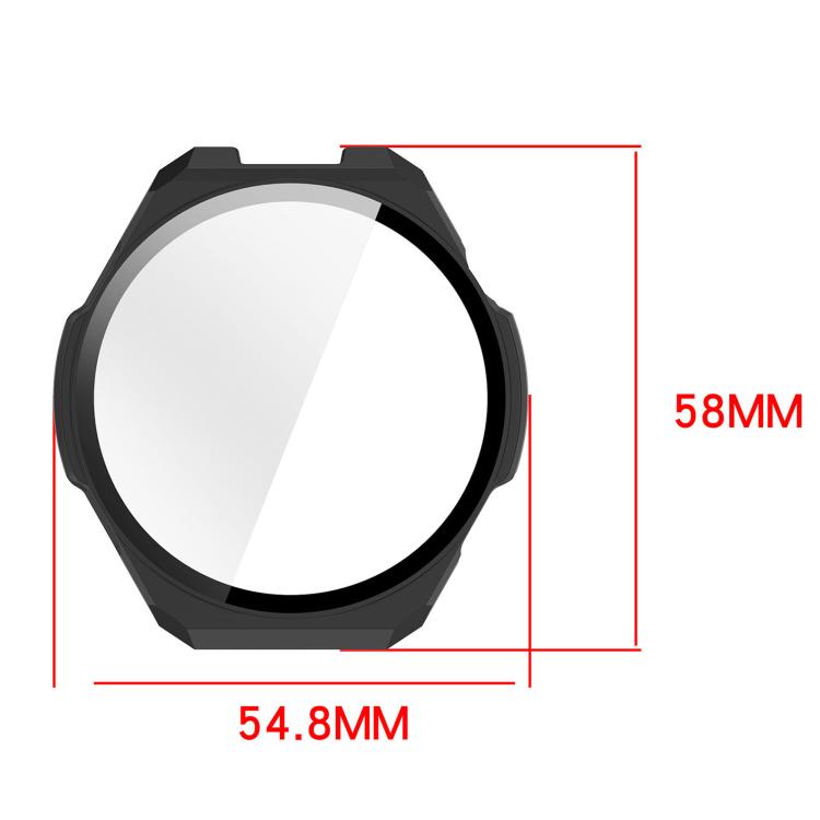 Tempered Glass Film Integrated PC Watch Protective Case for Amazfit Balance 3, Shockproof Full Coverage Watch Cover