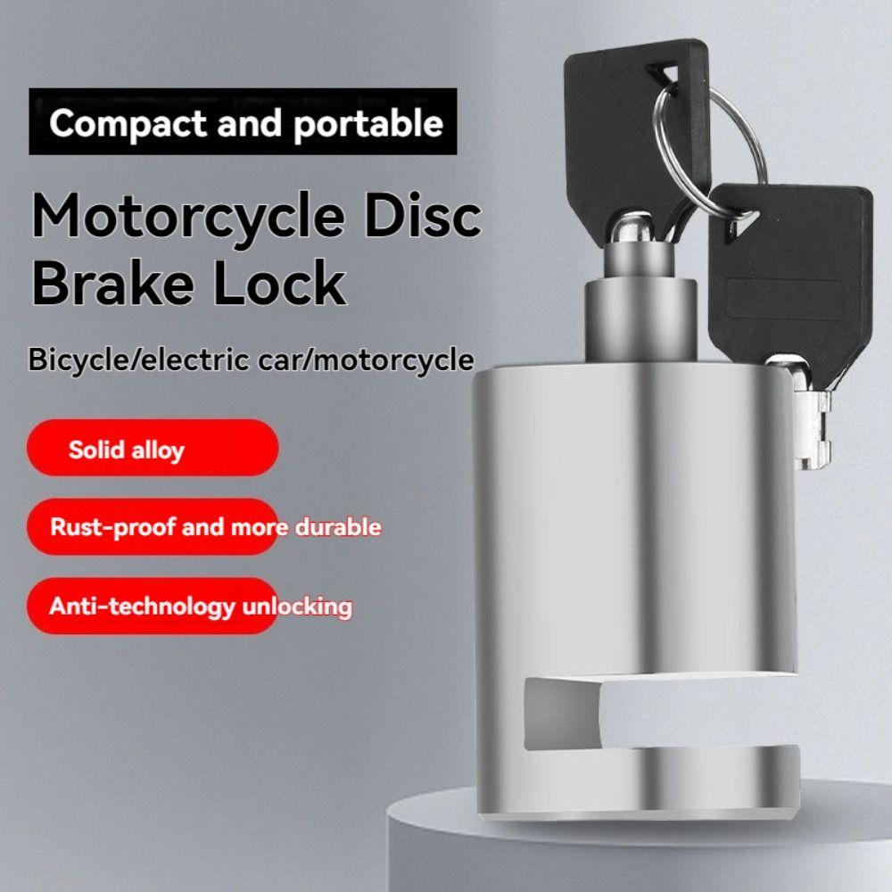 Waterproof Anti-theft Wheel Lock Anti Prying Portable Disk Locks  For Bicycle Scooter Motorcycle