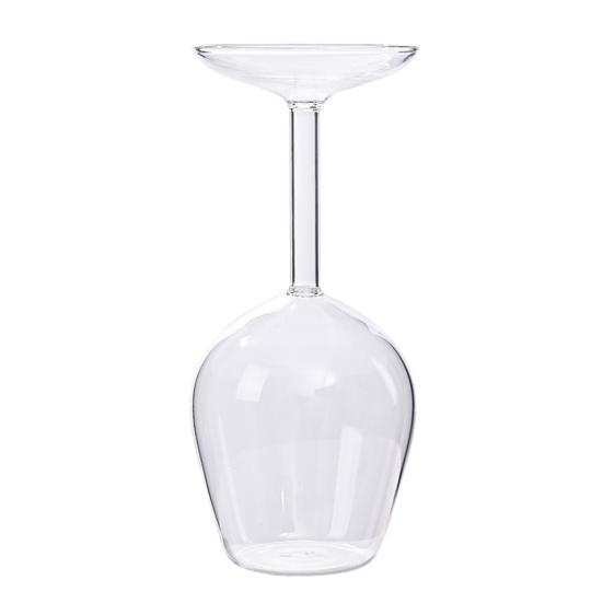1/2Pcs Wine Glass Easy to Clean Dishwasher Safe Large Capacity Inverted Striped Design High Transparency Wine Glass