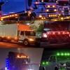3LED 24V Colorful LED Side Marker Lights Clearance Lights Front Rear Signal Lamp DRL Hood Indicators Light for Truck TrailerBoat