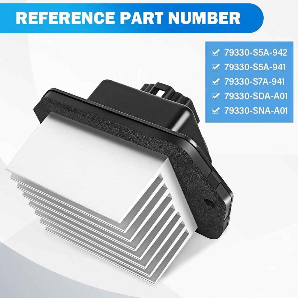 Резистор мотора вентилятора HVAC для Honda Accord Civic CR-V Element Odyssey Pilot, Acura RDX, TSX - Заменяет# 79330-S5A-942, 79330-SNA-A01, 79330-SDA-A01