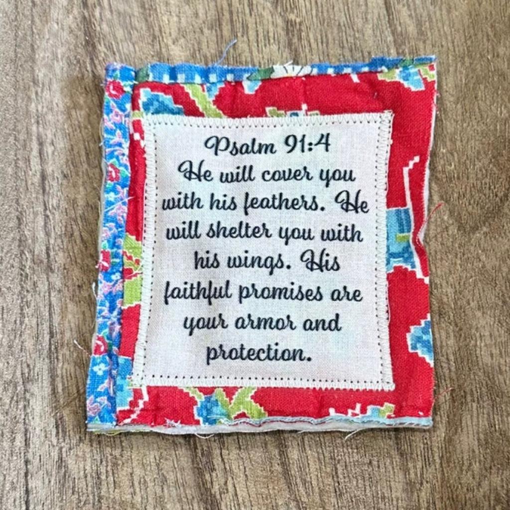 Mini Scripture Quilts,Prayer Quilt With Cross Inside,Pocket Prayer Quilt,Handmade Sew Individually Colorful Quilts Sympathy,Remembrance Christian Gift