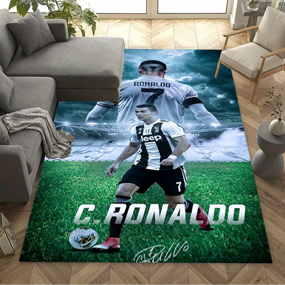 Soccer Player Celebration Area Rug Suitable for Bedrooms Playrooms Outdoor Hallway Anti-slip Rug Anime Office Decor Birthday/Christmas Gift