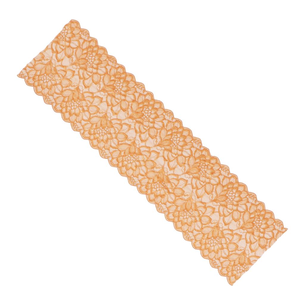 Lace Fabric Beautiful Light Brown 10 Yards 23cm Width Soft Comfortable Stretch Lace Trim for DIY