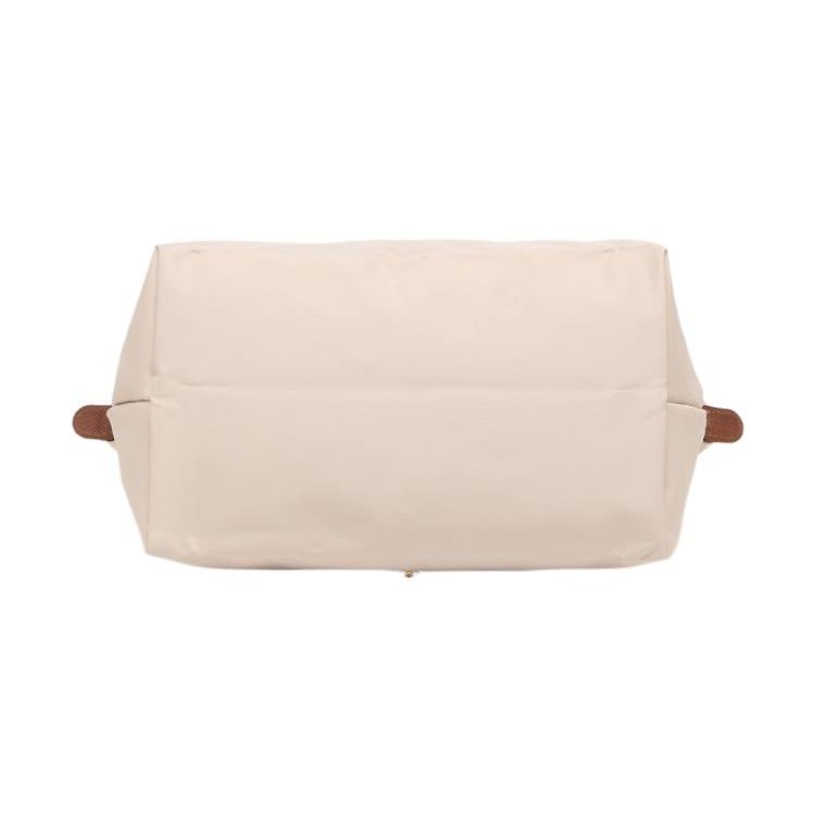 Longchamp Le Pliage 28 Сумка-тоут 'Пельмень' на молнии с кнопкой, с длинными ручками, женская, цвет бумаги 2605089P71