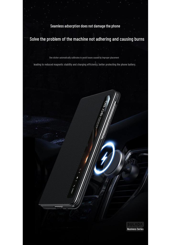 Чехол для телефона Honor MagicV6/V5: Новая магнитная смарт-книжка из кевлара с защитой всей камеры.