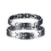 Ikuinen Couple Tungsten Bracelet for Men Women Hematite Health Energy Chain Link Bracelet Lovers Wristband Magnetic Bracelet Benefits