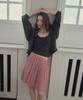 Cita Double Shirring Skirt_Cts633(Pink)