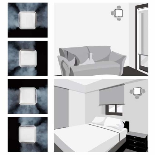 NASTA Indoor Ventilation Vent, Adjustable Airflow and Direction, Inner Diameter 152, KS-86PR001FK, Silver Gray, Main Unit: 20cm Deep, Main Unit: 10cm