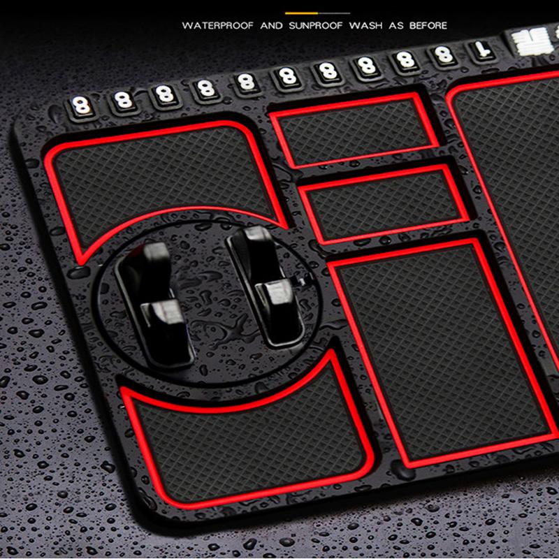 Нескользящий коврик для приборной панели автомобиля, силиконовый держатель для телефона, подставка для мобильного телефона с временным номером телефона для парковки