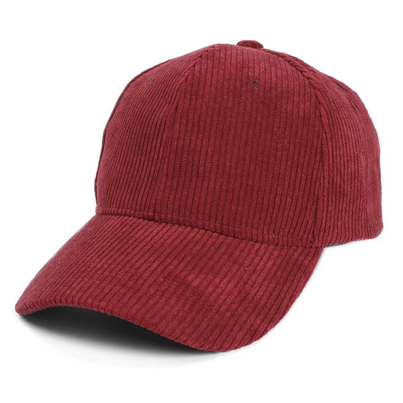 2023 New Solid Color Corduroy Baseball Caps Snapback Caps Casquette Autumn Winter Hat Casual Hip Hop Dad Hats for Men Gorras