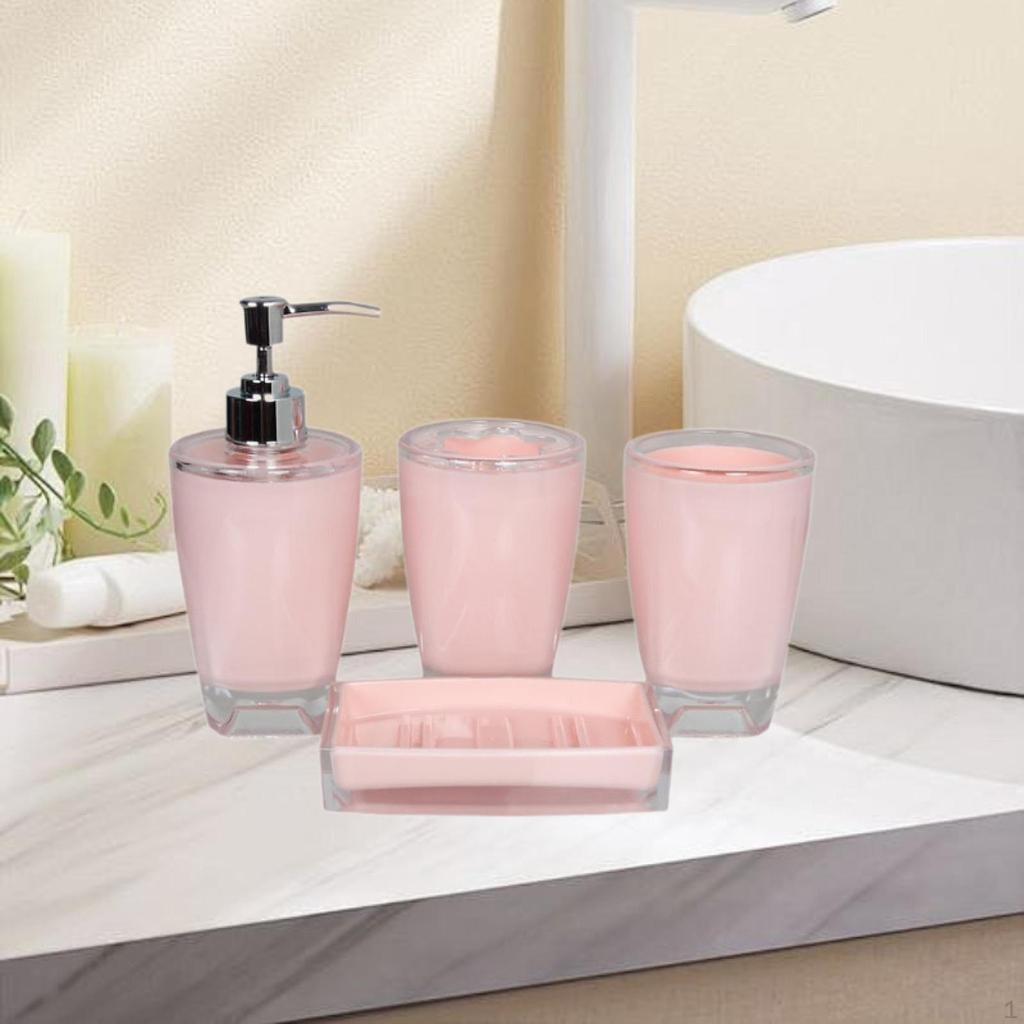 Набор из 4 предметов: дозатор для мыла, держатель для зубных щеток, необходимые вещи для квартиры, современный аксессуар для ванной комнаты премиум-класса