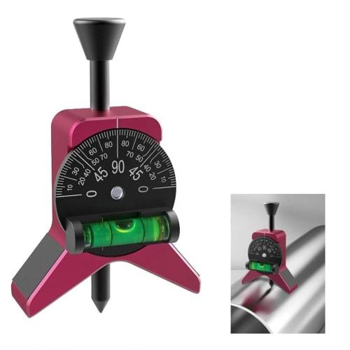 Pipe Center Finder, Pipe Fitter Tool, Measures Pipe Diameters from 1-1/2" To 6", Pipe Fitting Tool with Magnetic Centering Head and Bubble Protractor