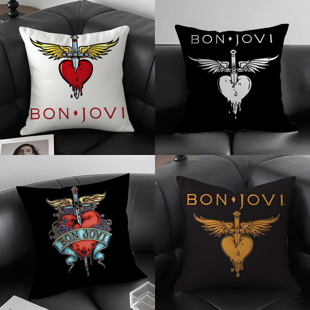 B-Bon Jovis Band Наволочка для подушки-подушки Ультрамягкая, приятная для кожи ткань Облачный комфорт и скрытая молния