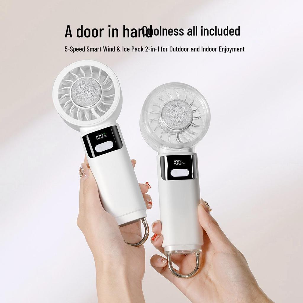 2026 Portable Handheld Fan: 100 Speeds, USB Charging, Foldable Carabiner Design