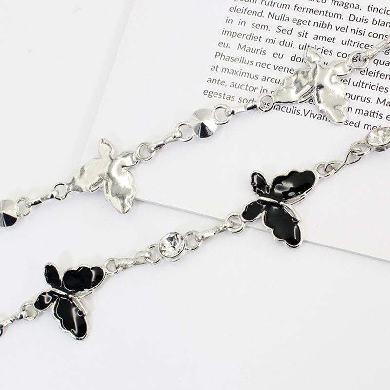 Trendy Butterfly Decoration Metal Chain Belt Adjustable Elegant Slim Thin Body Waist Chain Dress Sweater Pendant Decoration Belt Gift