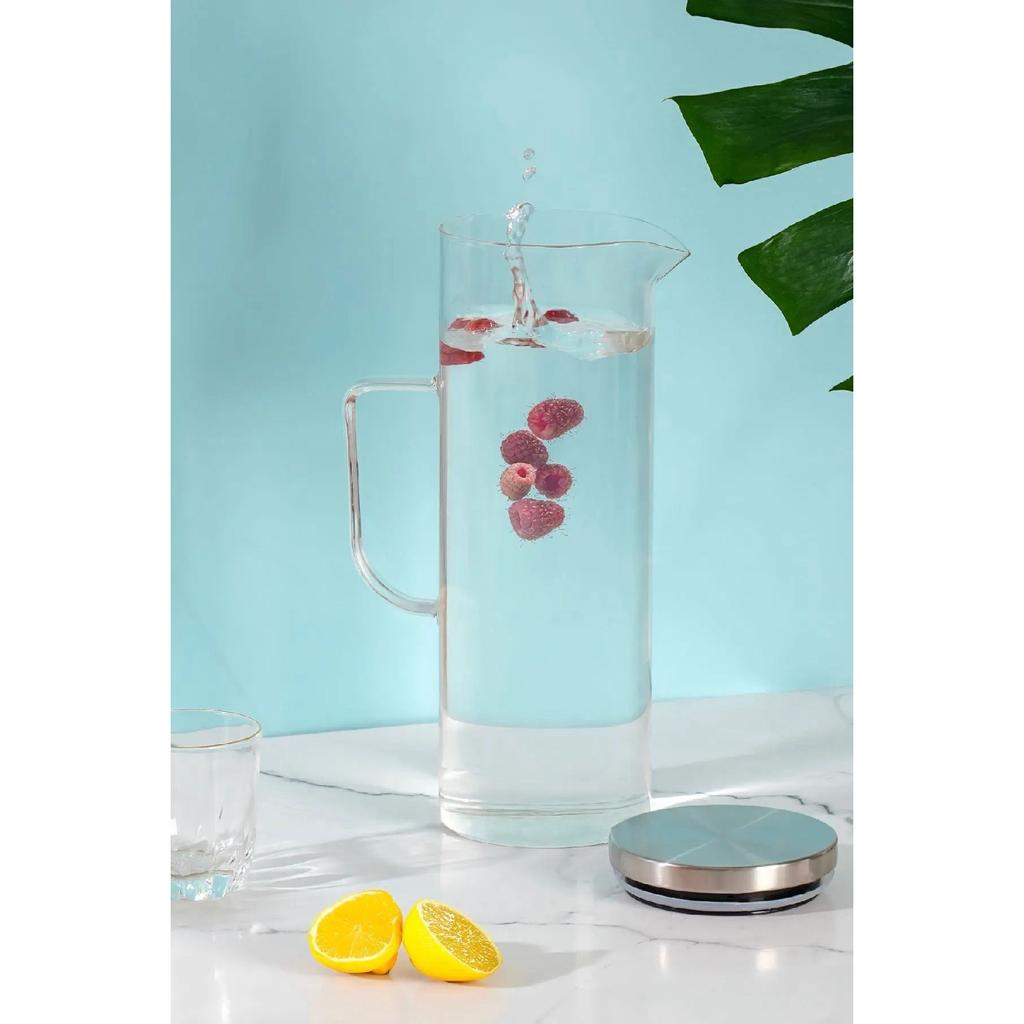 Tohana Glass Jug With Metal Lid 1.8 Liter Borosilicate Glass