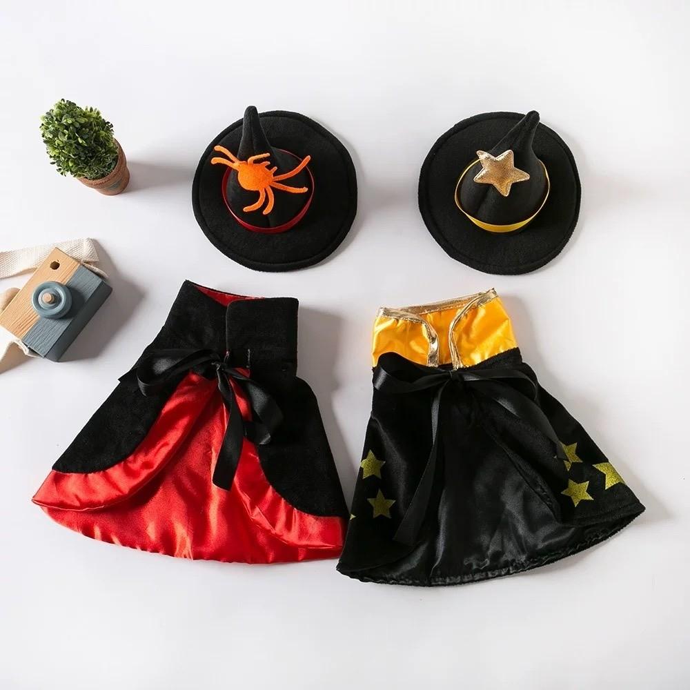 Stand-collar Halloween Pet Costume Star Small Dog Knight Cape Funny Cat Cosplay Cloak  Party