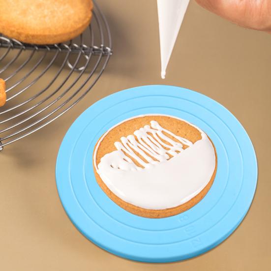 Практичная вращающаяся подставка для торта 14 см с масштабным дизайном, пластик «сделай сам»