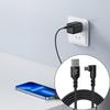 Зарядный кабель USB Type C, 2 м, с угловыми разъемами 90 градусов, быстрая передача данных, плетеный шнур для смартфонов, планшетов, ноутбуков